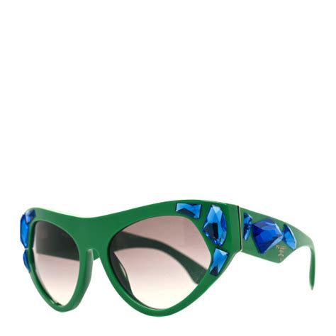 PRADA Crystal Voice Sunglasses SPR 21Q Green